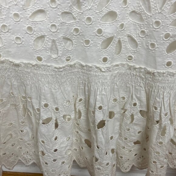 NEW Sea New York White Eyelet Smocked Maxi Dress Size XL Shopbop Boho Wedding - Picture 8 of 14